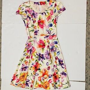 Floral Midi Dress - Multicolor